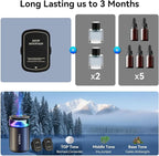 Smart Car Air Freshener, Car Air Freshener Diffuser with Starry Sky Projection and 50ml Perfume, Auto On/Off Intelligent, 3 Mode Adjustable Rechargeable Aroma Diffuser (Snow Mountain))