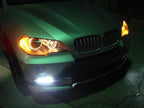 iJDMTOY 7-Inch Universal Fit Clear Lens Xenon White High Power LED Daytime Running Light Bar (DRL) With Brackets, Wirings