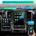 8 Cores 6+128G Radio Upgrade, 2019-2024 for Dodge Ram 1500 2500 3500 Truck Radio Upgrade,12.1 inch Vertical Touchscreen Support Wireless CarPlay Android Auto GPS Bluetooth FM SWC(Inches, 12.1)
