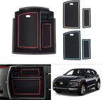 Autorder Center Console Organizer for Hyundai Kona 2018-2021 2022 2023 Accessories Armrest Storage Box Secondary Insert Tray with 3 Color Mats (Not for Kona EV)