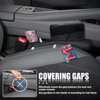 2026 New Car Seat Gap Filler 2 Pack,Leather Seat Gap Filler Strip with Fix Strap to Avoid Items from Falling,Universal Car Seats Gaps Plug Cars Interior Accessories