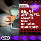 AIDEA Microfiber Applicator Pad-8Pack, Car Wash Sponge, Premium Microfiber Sponge and Cleaning Pads, Perfect for Effortless Wax, Sealant, and Conditioner Application-Orange