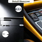 DIBMS Acrylic Car Interior LED Neon Strip Lights, USB Powered with APP Remote Control RGB Music Sync DIY Mode Ambient Lighting Kit for Vehicle Center Console Dashboard Decor
