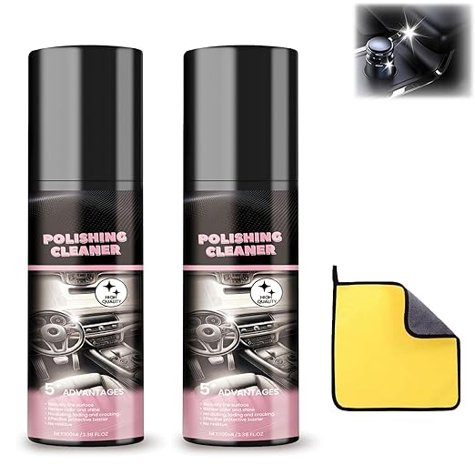 Car Interior Cleaner, Polishing Cleaner Car Interior, 2025 New Upgrade Vehicle Interior Polish Detailer Spray