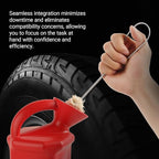 Calvana Angled Tire Lube Bucket Kit with Integrated Handle and 4 Lube Swabs, 1.25 Quart Tire Changer Lubricant Bucket, 11.5 Inch Length, Compatible with Coats Center Post Tire Changers