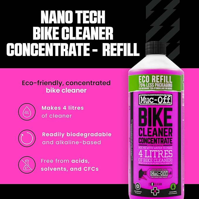 Muc-Off Bike Cleaner Concentrate | Powerful Nano Tech Bike Cleaner | Safe on Carbon Fibre, Biodegradable Formula for Bicycle and Motorcycle Cleaning
