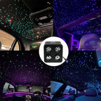 AMKI Updated 4Color Twinkle 36w Starlight Headliner Kits 2000pcs 0.03in 13.1ft Fiber Optic Light Cable 4 Ports Starlight Box App/Remote Control Sound Mode for Car Home Ceiling Decoration