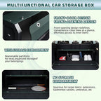 Car Trunk Organizer Sturdy Car Storage Organizer with Lid and Push-pull Handle Collapsible Leather Cargo Organizer for Suv, Truck, Sedan, Van (Green, 40.5 x 11.4 x 12.2in)
