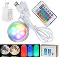 Remote Control RGB LED Lamp Kit 001 with Power Off Color Storage for Bambu Lab H2D/X1/P1P/A1 Includes Button Battery Makerworld 3D Printed DIY Hardware Model Spare Parts 5V USB Powered