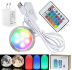 Remote Control RGB LED Lamp Kit 001 with Power Off Color Storage for Bambu Lab H2D/X1/P1P/A1 Includes Button Battery Makerworld 3D Printed DIY Hardware Model Spare Parts 5V USB Powered
