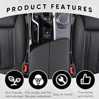 2PCS Car Seat Gap Filler Organizer, Upgrade Car Gap Filler with Fill and Storage Function for Storing Phones Keys Cards, Universal No Drop Seat Guard for Cars (Black)