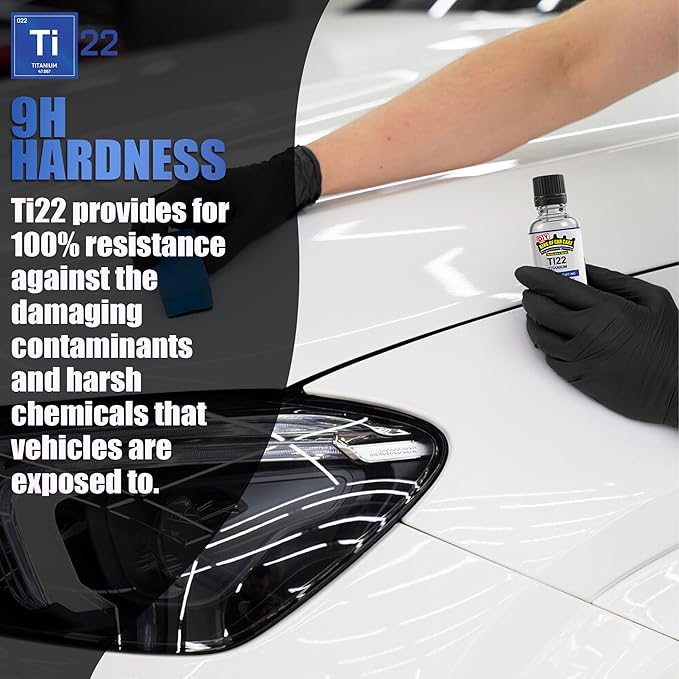 Ti22 Titanium 9H Ceramic Coating Kit - Professional Grade - Protect Your Vehicle While Increasing Shine and Gloss