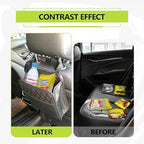 1Pack Car Seat Back Organizer, PU Leather Hanging Organizer, Multipurpose Storage Bag for Small Items, Waterproof Easy To Clean Car Accessories, for Car SUV Truck (Black)