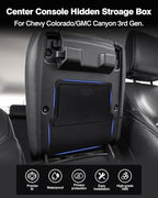 Autorder Armrest Hidden Storage Box for 2023-2025 2026 Chevy Chevrolet Colorado/GMC Canyon Accessories One-Touch Open Center Console Organizer Secret Compartment Hidden Organizer Insert Tray