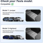 Hidden Under Screen Storage Box for Tesla Model Y(2025-2026) & Model 3 (2024-2026) – Openable Center Console Organizer with Anti-Slip Pad, Tesla Accessories