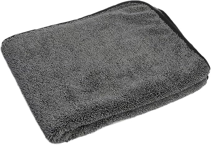 Microfiber Car Cleaning Towel - Super Absorbent Thick Drying Cloth for Detailing and Washing(Grey 40x40cm)