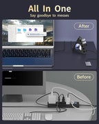 7-Port USB 3.0 Hub, Vertical USB Hub Splitter with RGB Lighting,5Gbps High-Speed Data Transfer and 2FT Extension Cable, Compatible with PC, MacBook, Laptop, PS5, Xbox, Flash Drive, Printer