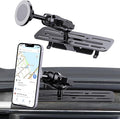 Stainless Steel Phone Mount for 2013-2018 Ram 1500/2500/3500 &2019+ Classic, Magnetic & Clamp Dual Heads, All-Metal Shakeproof OEM Screw Hole Dash Mount Install Super Stable