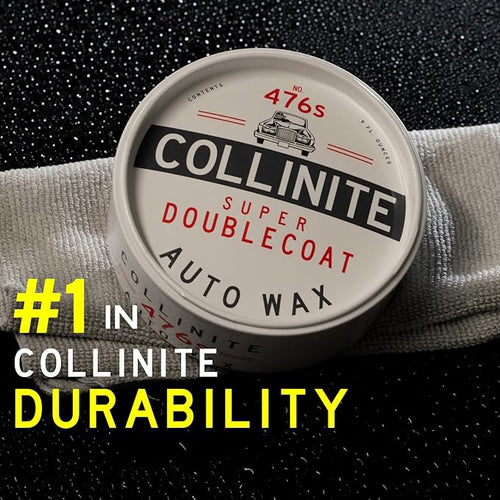 "Collinite 476 Super Doublecoat Wax High Gloss Shine + Ultra Durable Hydrophobic Beading & Long-Lasting Paint Protection for Cars, Trucks, and Motorcycles (9 fl oz) - 2 Pack"