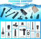 Handheld Car Vacuum 18000PA, 4-in-1 Mini Vacuum Cleaner Portable Cordless, Air Blower, High Power Air Duster with Brushless Motor, Suitable for Car, Home, Pet, Office, Camping (Golden)
