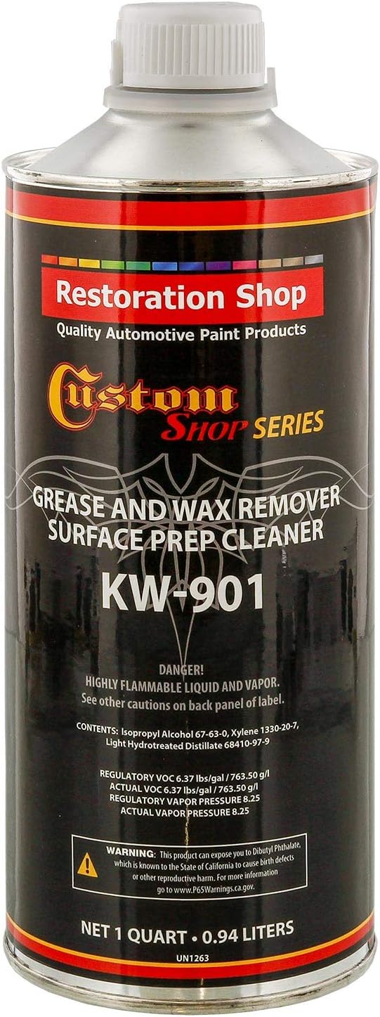 Restoration/Custom Shop KW901 - Automotive Grease and Wax Remover Surface Prep Cleaner for before Automobile Painting and all Painting Projects (Quart)