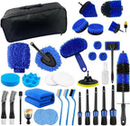 Auto Detailing Brush Kit, 36 Pieces, PP Multipurpose Soft Cleaning Tool Set with Scratch-Free Brushes for Interior, Exterior, Wheels, Dashboard, Seats