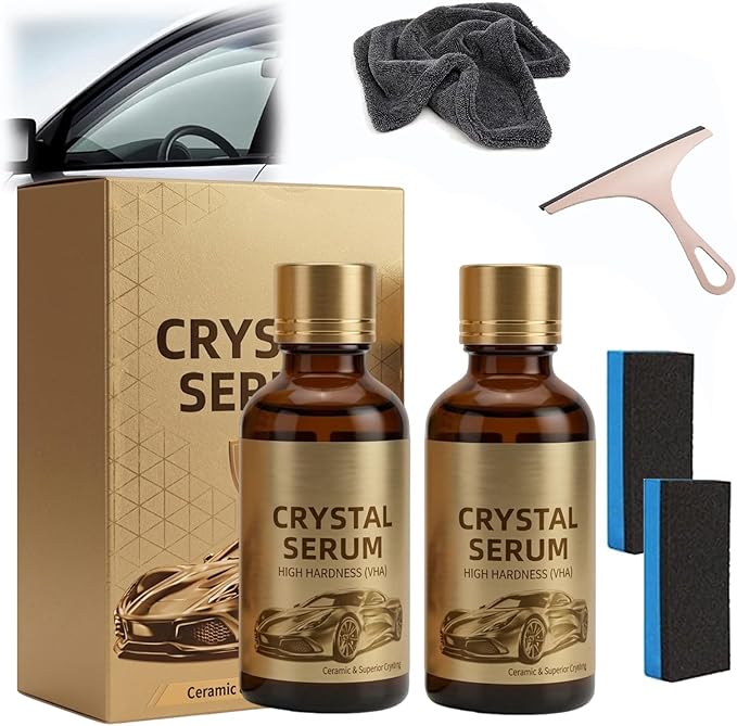 50ML PTZ Crystal Serum, PTZ Crystal Serum for Cars, Advanced Graphene Ceramic Coating for Cars, 9H Graphene Coating for Auto Car Detailing (2PCS)