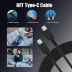 2Pack 25W USB C Charger for Samsung Galaxy S24 Ultra, Super Quite Fast Charging Type C Block with 6FT C to C Cord for Samsung Galaxy Tab S9 S8 S23 Ultra S22 Ultra S23 S22+ S22 S21 Note 10 Plus 20