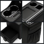 Center Console Between Seat Organizer for Minivans,SUVs,Middle Van Console Floor Console Organizer Storage Box with Phone Holder,Drawers&Cup Holders,for SUVs Console Organizer Storage Box with Locking
