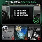 Car Phone Holder for Toyota RAV4 (2019-2024 2025,7/8inch),MagSafe Car Mount Charger,Magnetic Phone Holder,15W Wireless Charging,Screen Phone Holder,360° & Hands Free,2023 RAV-4 Interior Accessories
