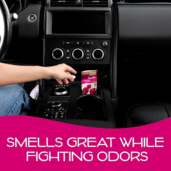 California Scents Power Bloc Car Air Freshener,Coronado Cherry Scent,(Pack of 12)