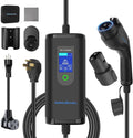 Level 1 and 2 EV Charger, Portable 40A Electric Car Charger with Adapter for Tesla, 110V-240V NEMA 14-50 & 5-15 Plug, 9.6kW EVSE with 25ft Cable