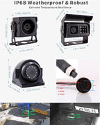 JOINLGO 4 Channel 256GB 1080P AHD HD Mobile Vehicle Car DVR Black Box Video Recorder Kit with 4pcs Waterproof Side Rear View Backup Night Vision Metal IR 2.0MP Car Camera 7" HD Car Monitor