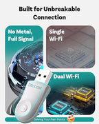 OTTOCAST Mini 2025 Wireless CarPlay & Android Auto 2-in-1 Adapter, Plug & Play, 5GHz WiFi, Auto Connect for iPhone & Android, Fits 98%+ OEM Wired CarPlay Cars