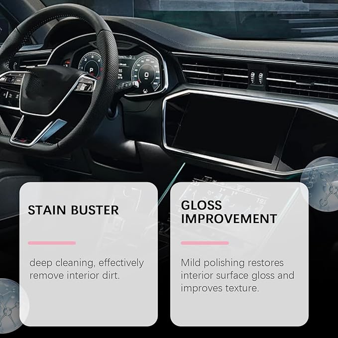 Car Interior Cleaner, 3PCS Polishing Cleaner Detailer Spray for Vehicle Detailing,100ml Multi-Purpose Cleaner, Total Vehicle Interior Detailer Spray Rejuvenation