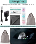 7Pcs Car Interior Detailing Cleaning Kit, Detailing Brush Set,Clean Gel, Wash Kit, Cleaning Tools for Car,Keyboard and Interior Cleaning