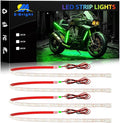 YM E-Bright Led Strip Lights for Car Motorcycle Trucks Van Golf Cart Cuttable Marine Boat Navigation Night Fishing Lighting Interior Exterior Waterproof IP68 24inch 60CM 72SMD 12v,Green(Pack of 4)