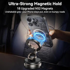 ELUTENG Suction Cup Phone Mount for Magsafe 360° Vacuum Magnetic Phone Holder for Car Metal Strut Car Mount Compatible for iPhone 17 16 15 14 13 12 & Samsung Android Magsafe Case