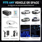 Twinkle Starlight Headliner Kit, 500pcs 0.03in/9.8ft, 16W LED Star Ceiling Fiber Optic Light Kit, APP/Remote Control Star Effect, for Truck SUV Home Ceiling Party Theater
