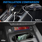 Wireless Car Charger for Audi A4 S4 RS4 A5 S5 RS5 2017-2022, 15W Qi Fast Charging Phone Charger Center Console for Audi B9 A4 A5 Sedan/Allroad/Quattro/Coupe/Sportback/Cabriolet Accessory