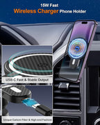 PZK Car Phone Mount for Toyota Tundra 2007 2008-2011 2012 2013 /Sequoia 2008-2011 2012 2013 Accessories Custom Air Vent Car Phone Holder Magnetic 15W Fast Wireless Charger Automobile Cradles