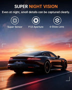 Dual Dash Cam Front and Rear — 2.5K HDR Night Vision Car Camera with G-Sensor & 24H Parking Monitor, Compact Plug & Play Dash Cam with Super Capacitor, 32GB Card Included, Supports 256GB Max