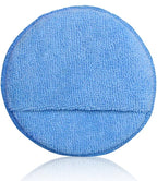 AutoCare Microfiber Wax Applicator, Ultra-Soft Pads with Finger Pocket for Cars, Foam Sponge (Blue, 5" Diameter, Pack of 10)