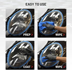 Dr. Beasley's Headlight Coating Kit for Auto - Hydrophobic Nano Ceramic Coating, Prevents Fogging and Hazing, UV Inhibitors, Easier Cleaning, Sheets Liquids, Blocks Contaminants