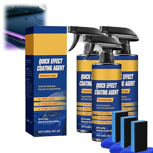 Car Protection Spray, Nano Quick Coat Restore, 120ml Car Coating Quick Effect Coating Agent for Car, Spray for Shine & Protection (3)