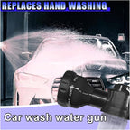 High Pressure Car Wash Foam Gun, 8 Way Spray Pattern Garden Hose Nozzle with 3.5oz/100cc Soap Dispenser, Adjustable Hose Spray Nozzle for Car Washing, Pet Shower, House Cleaning (Black)
