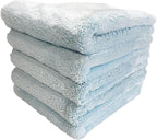Freebird 600 Edgeless Microfiber Towels, for Quick Detailers, Waterless Wash, Spray Waxes for Touch Ups, 70/30 Premium Korean Microfiber,16x16 inches, 600 GSM, Light Blue, (5 Pack)