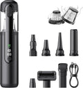 Portable Car Vacuum Cordless, 18000Pa 4-in-1 Suction Power Mini Vacuum Cleaner, 120W Brushless Motor Handheld Vacuum Cordless Rechargeable, 7800mAh Battery, LED Light, Black
