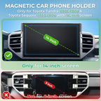 Car Phone Holder for Toyota Tundra 2022-2026 & Sequoia 2023-2026 (Only for 14-Inch Screen) 360° Rotation Magnetic Cell Phone Mount, Compatible with Magsafe, Does Not Affect Air Vent