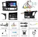 [4G+64G] for Honda Civic 2006-2011 Android Car Stereo with Wireless CarPlay Android Auto,10.1 Inch Android 13 IPS Touchscreen Car Audio Support Bluetooth GPS WiFi DSP Audio HD Rear Camera